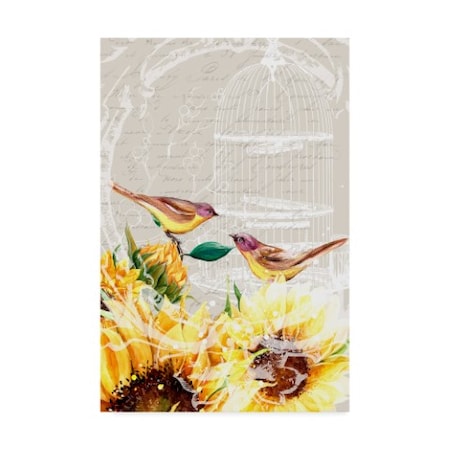 Irina Trzaskos Studio 'Sunflower Birds I' Canvas Art,22x32